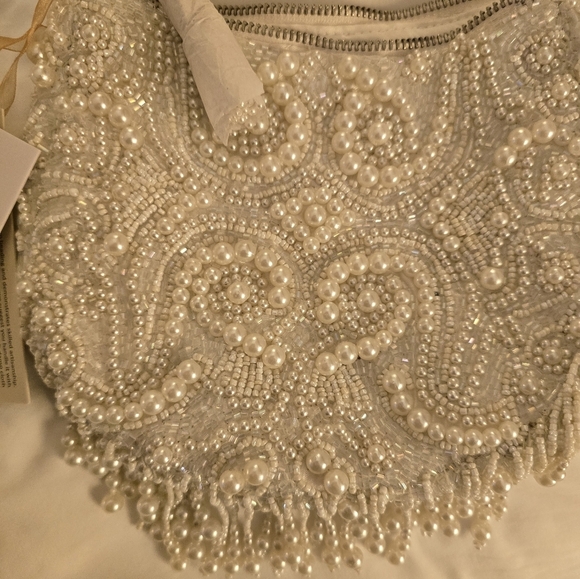 TJ Maxx Marshall’s viral Pearl Beaded Shoulder Bag with Beaded details hanging - Picture 2 of 4